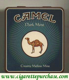 Camel Exotic Blends Dark Mint cigarette metal box